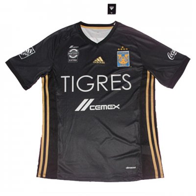 2017-18 Tigres Five Stars Third Black Away Soccer Jersey