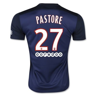 2015-16 PSG PASTORE #27 Home Soccer Jersey