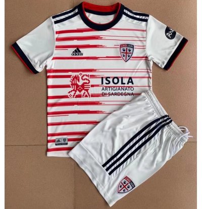 Kids Cagliari Calcio 2021-22 Away Soccer Kits Shirt with Shorts