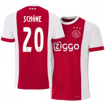 2017-18 Ajax #20 Lasse Schone Home Soccer Jersey