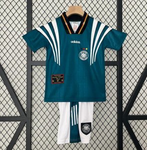 1996 Germany Retro Kids Away Soccer Kits Shirt With Shorts