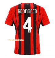 2021-22 AC Milan Home Soccer Jersey Shirt with BENNACER 4 printing