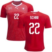 2018 World Cup Switzerland Home Soccer Jersey Shirt Fabian Schar #22