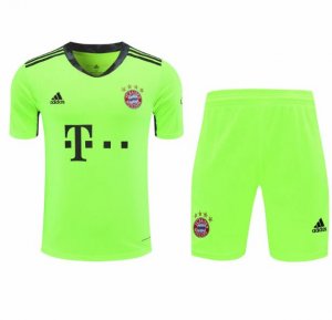2020-21 Bayern Munich Goalkeeper Green Soccer Kits (Shirt+Shorts)