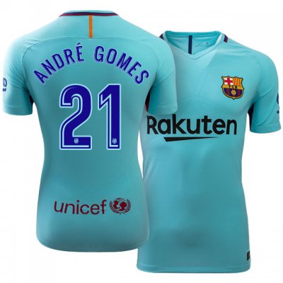 2017-18 Barcelona #21 André Gomes Away Soccer Jersey
