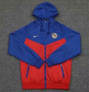 2020-21 Club America Blue Red Hoodie Windbreaker Jacket