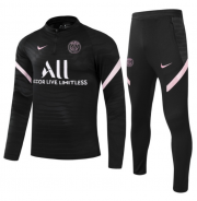 2020-21 PSG Black Training Kits Sweater with Trousers