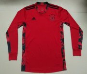 2020 EURO Germany LS Goalkeeper Red Soccer Jersey Shirt
