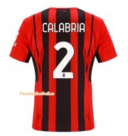 2021-22 AC Milan Home Soccer Jersey Shirt with CALABRIA 2 printing