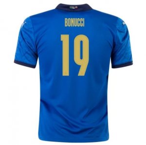 2020 EURO Italy Home Soccer Jersey Shirt LEONARDO BONUCCI 19