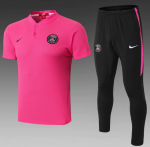 2018-19 PSG Pink Polo Kits Shirt + Pants