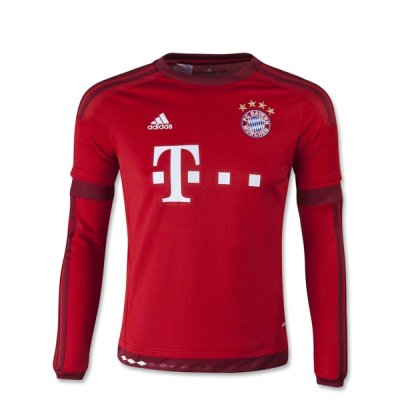 Bayern Munich 2015-16 Home Soccer Jersey LS