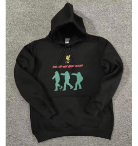 2022-23 Liverpool Black Green Hoodie Sweatshirt