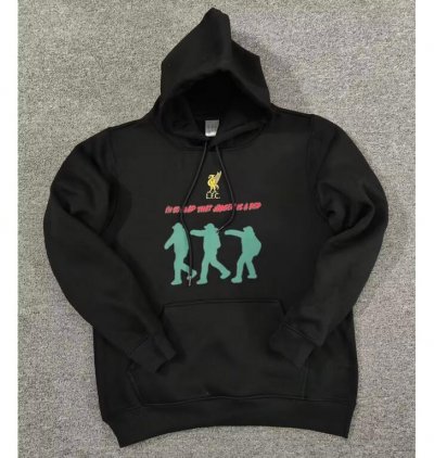 2022-23 Liverpool Black Green Hoodie Sweatshirt