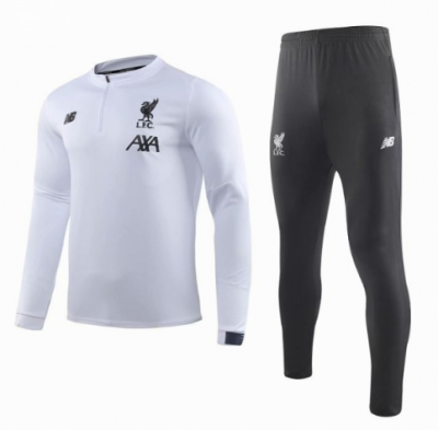 2019-20 Liverpool White Training Suits Sweat Top with pants