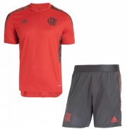 2021-22 Flamengo Men's Red Training Kits Shirt with Shorts