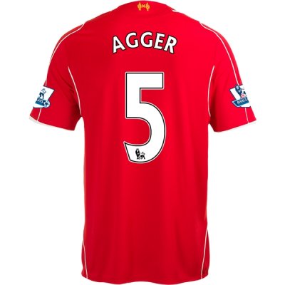 Liverpool 14/15 AGGER #5 Home Soccer Jersey