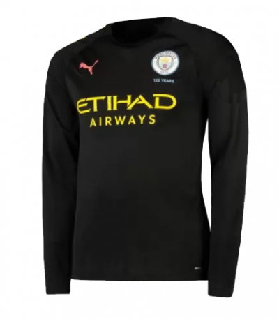 2019-20 Manchester City Long Sleeve Away Soccer Jersey Shirt