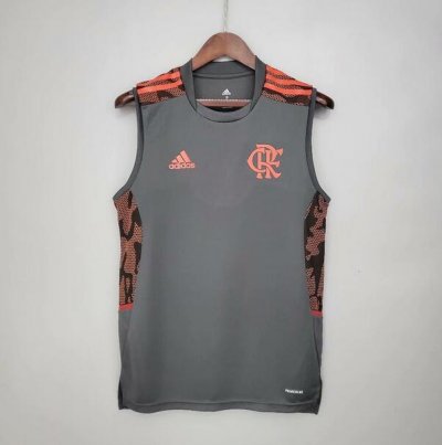 2021-22 Flamengo Grey Vest Soccer Jersey Shirt