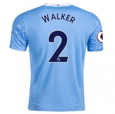 2020-21 Manchester City Home Soccer Jersey Shirt KYLE WALKER #2