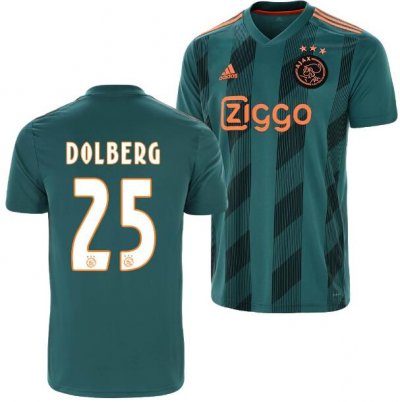 2019-20 Ajax Away Soccer Jersey Shirt Kasper Dolberg 25