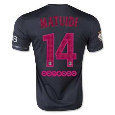 2015-16 PSG MATUIDI #14 Third Soccer Jersey