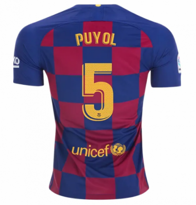 2019-20 Barcelona Home Soccer Jersey Shirt Carlos Puyol #5