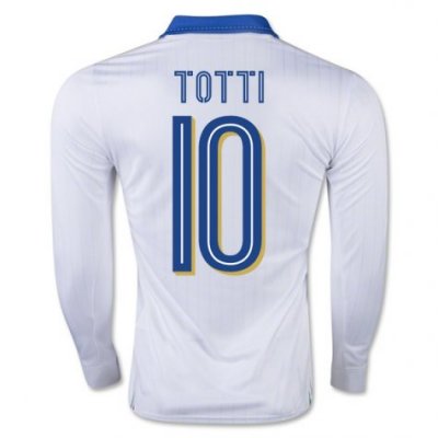 2016 Italy 10 Totti LS Away Soccer Jersey