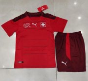 Kids Switzerland 2020 EURO Home Soccer Jersey Kit (Shirt + Shorts)