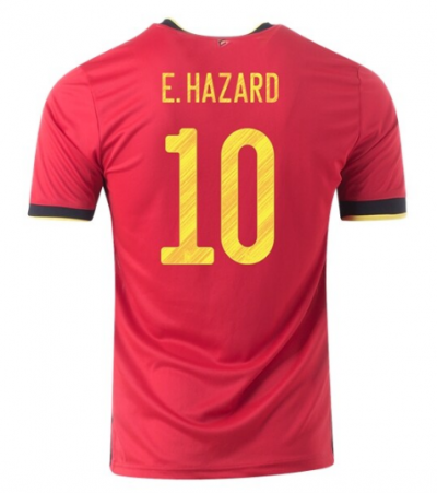 2020 EURO Belgium Home Soccer Jersey Shirt Eden Hazard 10