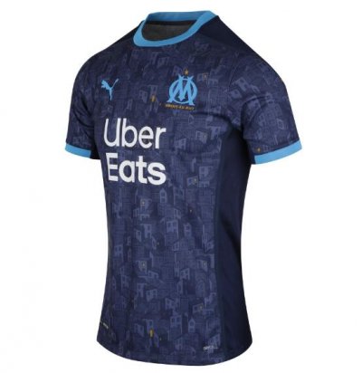 2020-21 Olympique Marseille Away Soccer Jersey Shirt Player Version