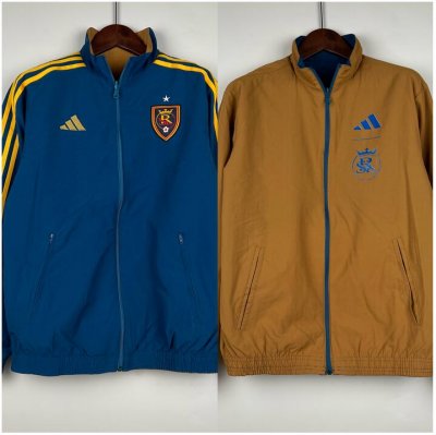 2023-24 Real Salt Lake Blue Brown Reversible Trench Coat Jacket