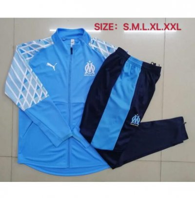 2020-21 Marseille Blue Training Suits Jacket with Trousers