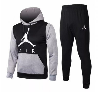 2020-21 Jordan Black Training Suits Hoodie Sweater with Pants