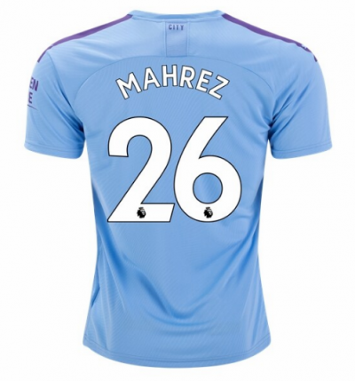 2019-20 Manchester City Home Soccer Jersey Mahrez #26