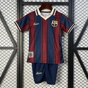 2025-26 Barcelona Kids Commemorative Edition Soccer Kits Shirt With Shorts