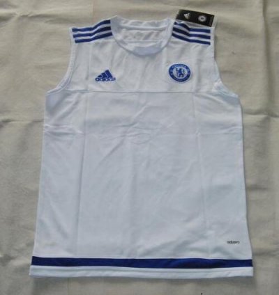 Chelsea White Sleeveless Soccer Shirt