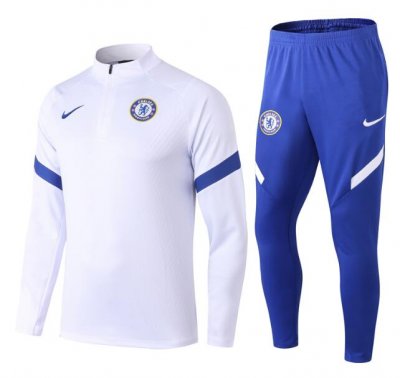 2020-21 Chelsea White Sweatshirt training Suit with pants