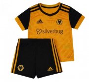 2020-21 Wolverhampton Wanderers Kids Home Soccer Kits Shirt With Shorts