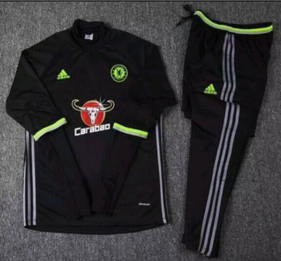 2016-17 Chelsea Black Training Sweat Kits