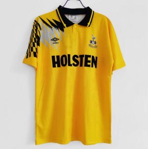 1992-94 Tottenham Hotspur Retro Yellow Away Soccer Jersey Shirt