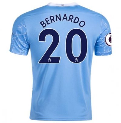 2020-21 Manchester City Home Soccer Jersey Shirt BERNARDO SILVA #20