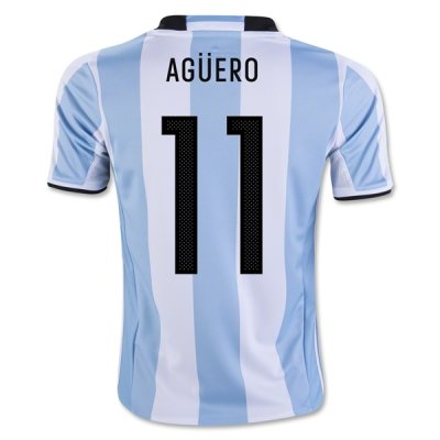 2016 Argentina AGUERO #11 Home Soccer Jersey