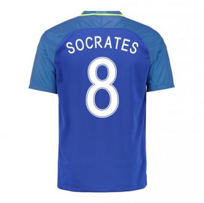 2016 Brazil Socrates 8 Away Soccer Jersey