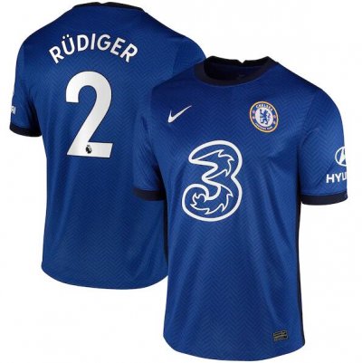 2020-21 Chelsea Home Blue Soccer Jersey Shirt Rüdiger #2