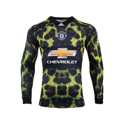 2018-19 Manchester United EA Sport Green LS Soccer Jersey Shirt
