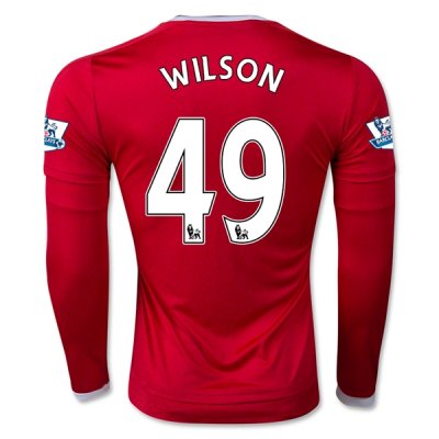 2015-16 Manchester United LS Home Soccer Jersey WILSON 49