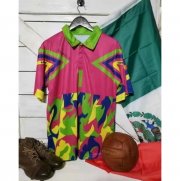 Jorge Campos Retro Pink Gaolkeeper Soccer Jersey Shirt