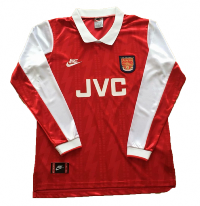 1994 Arsenal Retro Long Sleeve Home Soccer Jersey Shirt