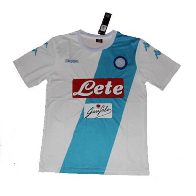 2016-17 Napoli White Away Soccer Jersey